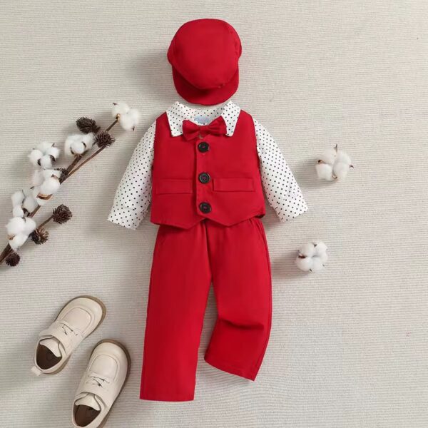 Boy Clothes Summer Kids Toddler Baby Boys Spring Autumn Print Long Sleeve Pants Romper Bodysuit Vest Hat