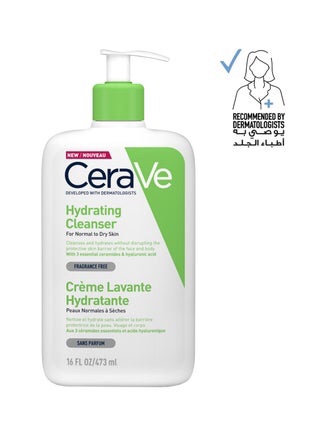 Hydrating Cleanser For Normal To Dry Skin With Hyaluronic Acid Clear 473ml
