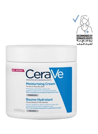 Moisturizing Cream For Dry Skin With Hyaluronic Acid 454grams